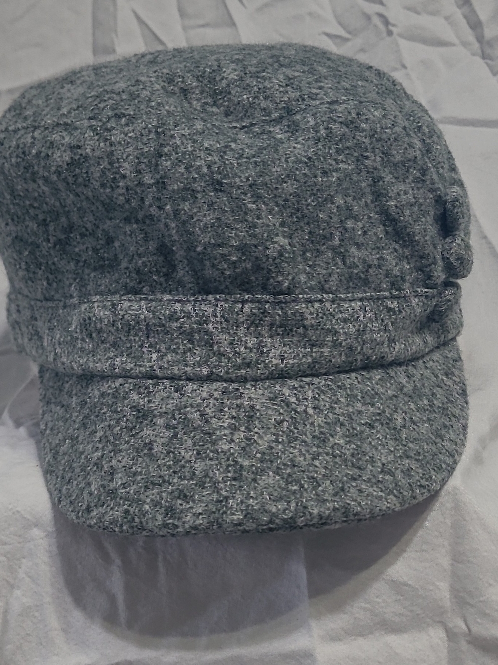 D&Y Gray Wool-Blend Cadet Hat with Band Detail